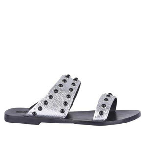 SOL SANA Leather Studded Slide Sandals
